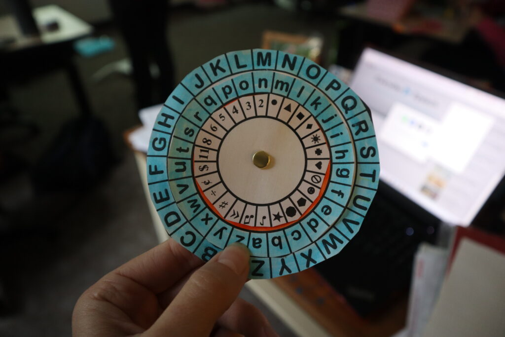A student's cipher wheel.