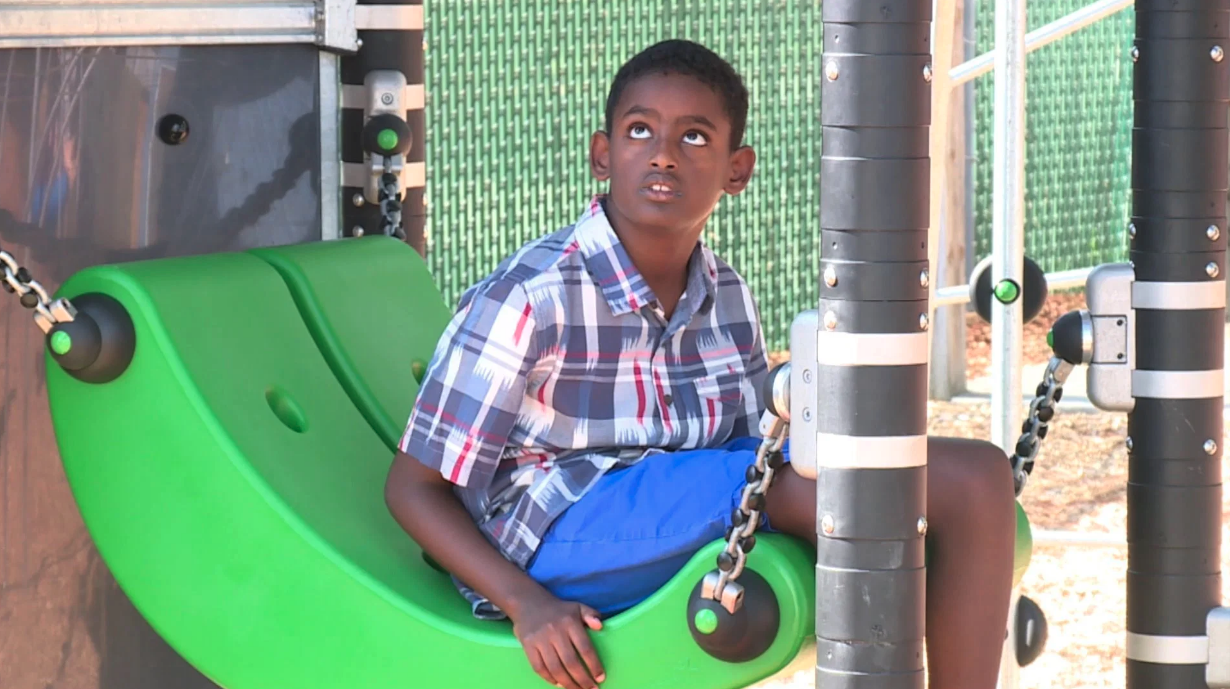 Northstar student playing on playground