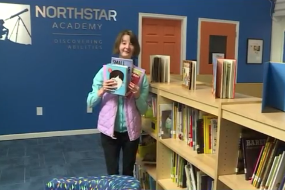 Northstar student in library